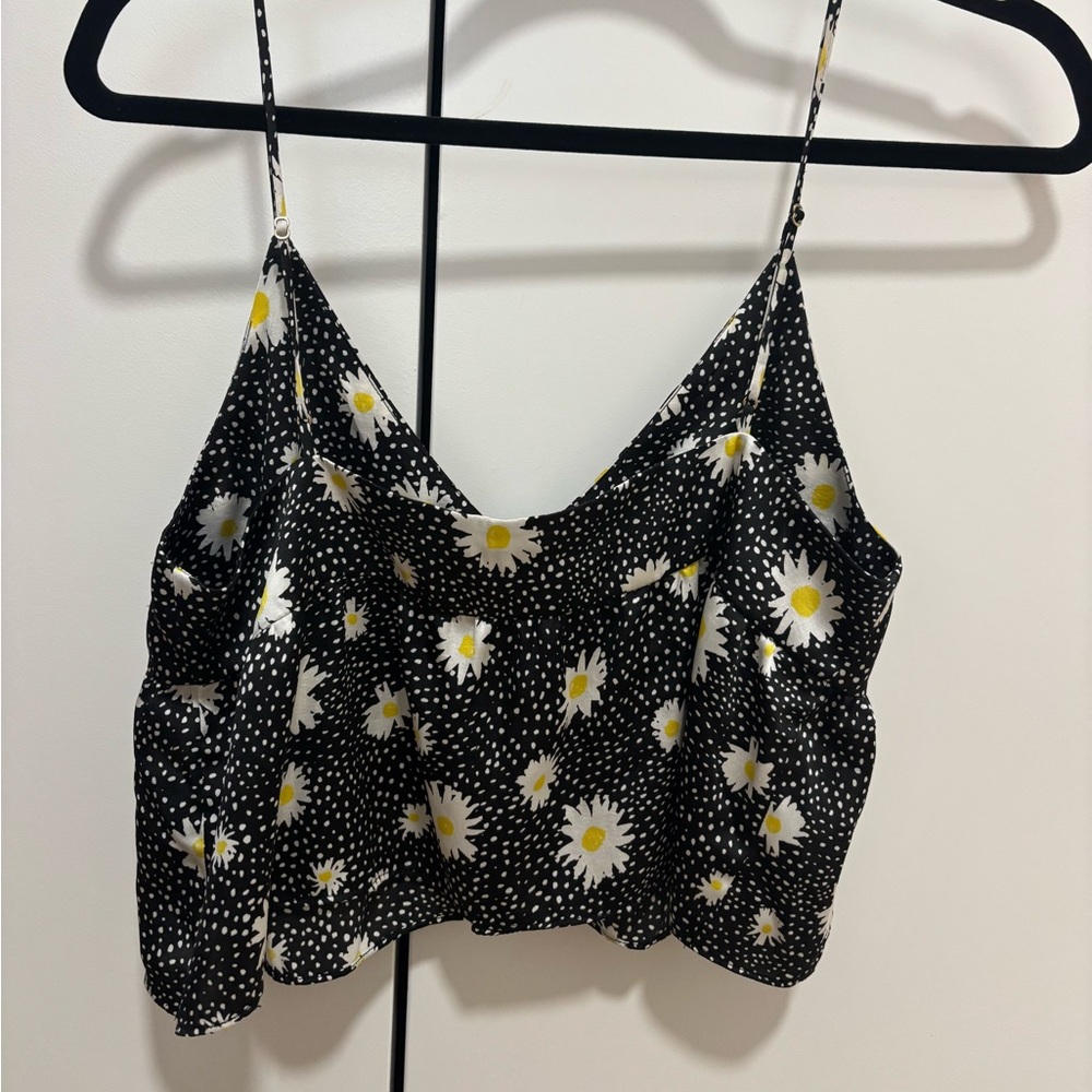 EUC Aritzia Little Moon Lover Peplum Crop Tank Cami - Picture 5 of 7